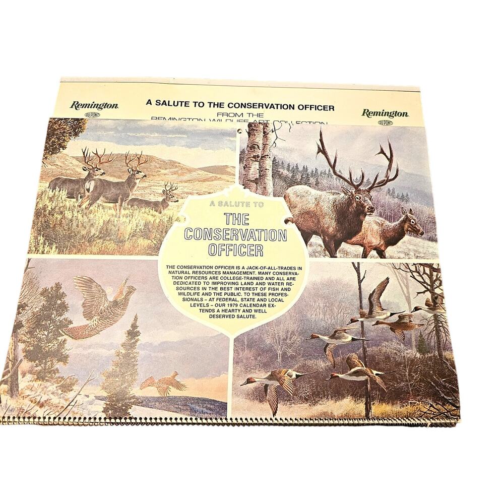 Vintage Remington Dupont Calendar 1979 Wildlife and Hunting Memorabilia